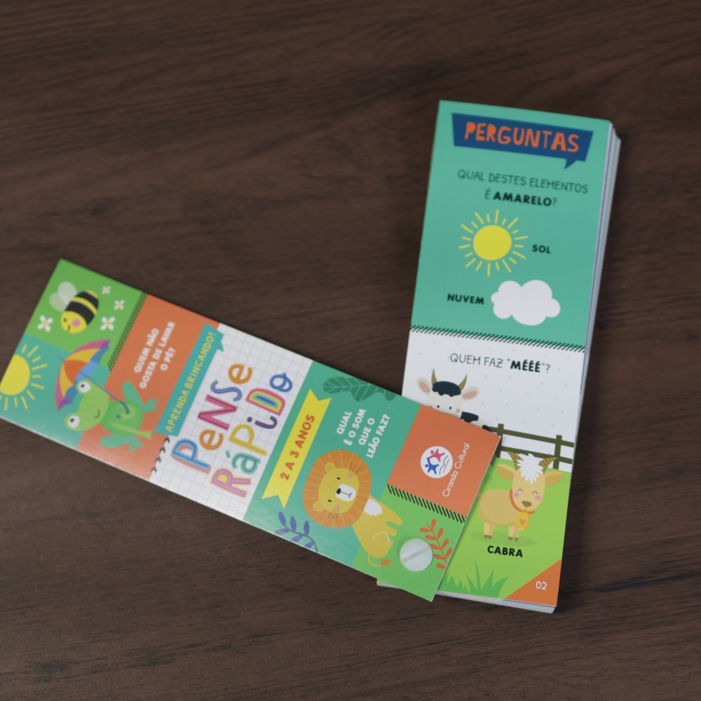 Livro Flash Cards Pense Rápido | 2 a 3 Anos
