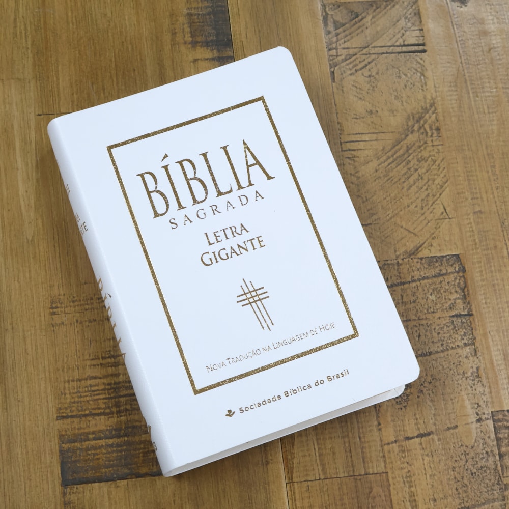 Bíblia Sagrada | Letra Gigante | NTLH | Capa Branca Luxo | Com Índice