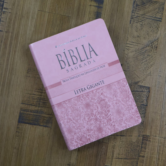 Bíblia Sagrada | Letra Gigante | NTLH | Capa Rosa Claro | Com Índice