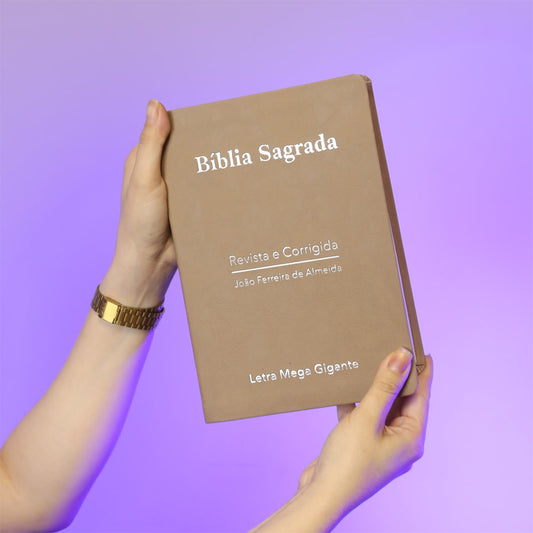 Bíblia Sagrada | ARC | Letra Mega Gigante | Luxo Bege
