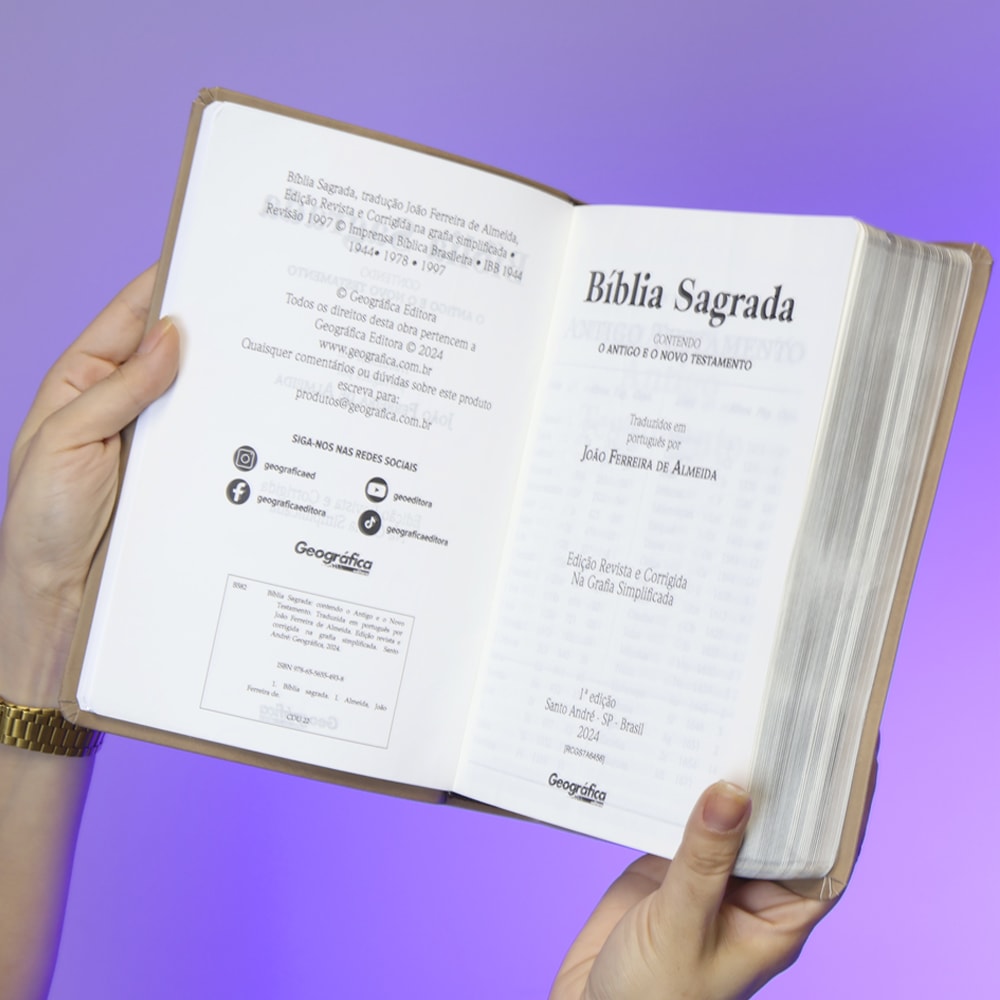 Bíblia Sagrada | ARC | Letra Mega Gigante | Luxo Bege