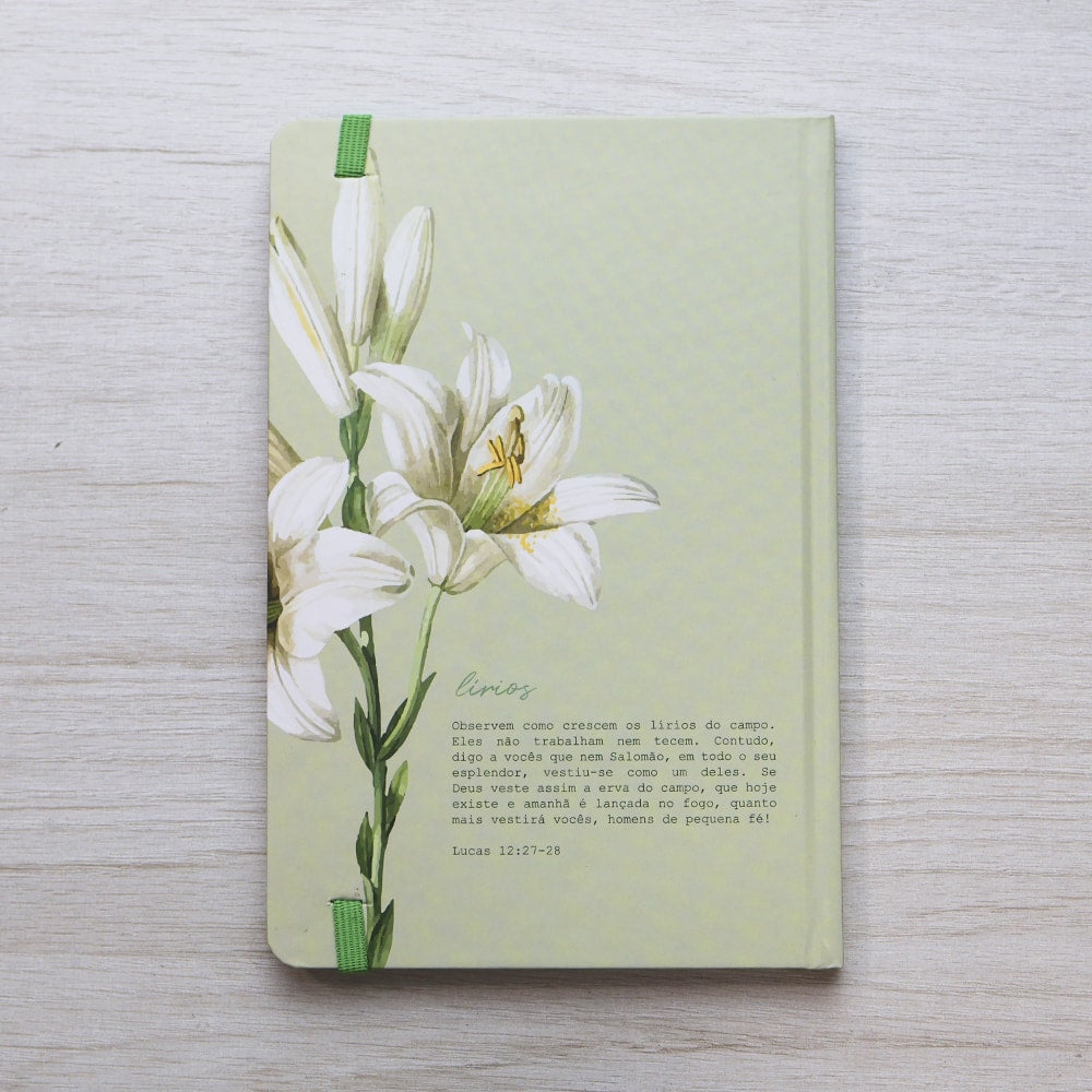 Caderno Moleskine | Com Pauta | Lírios