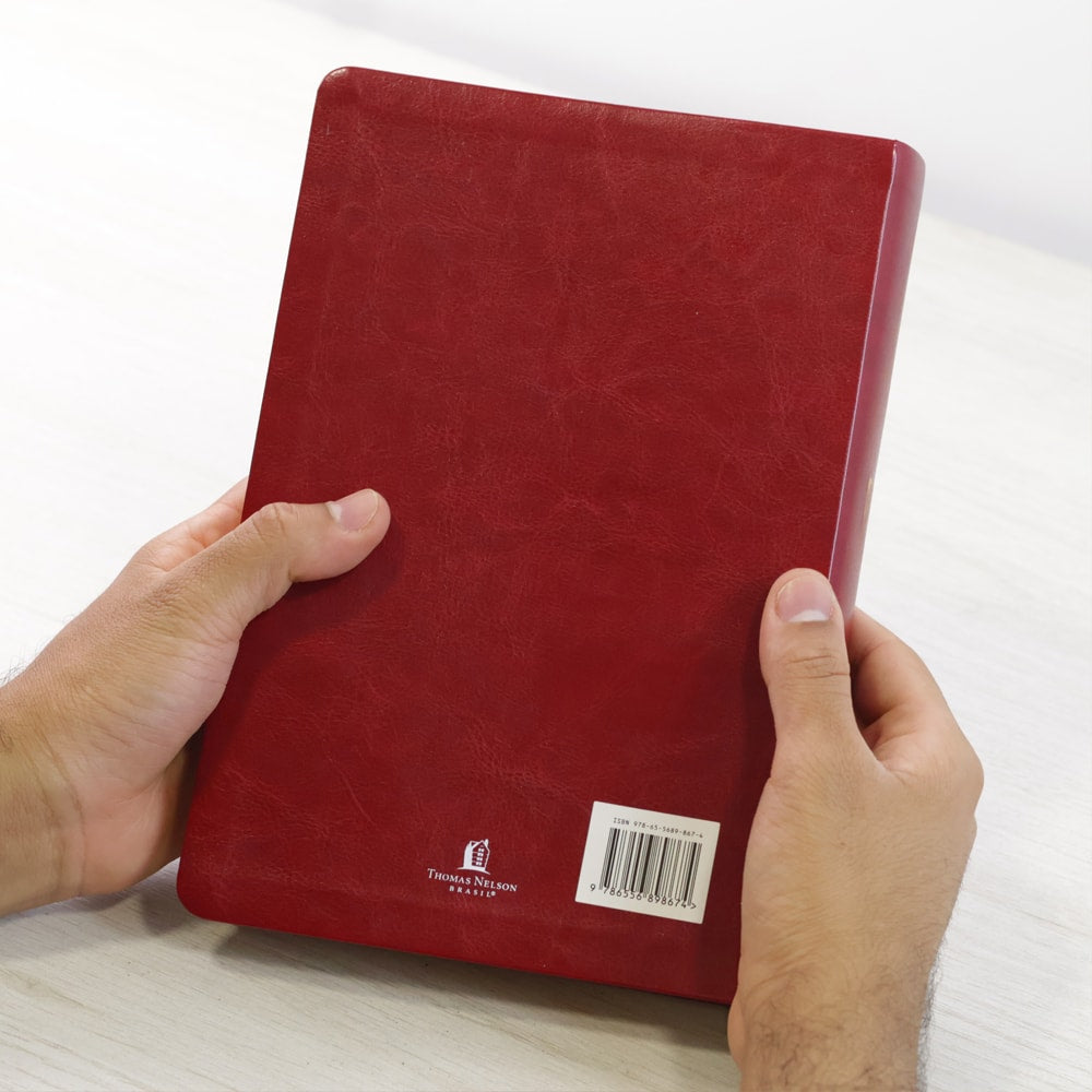 Bíblia Sagrada Leitura Perfeita | NVI | Letra Gigante | Capa Couro Soft Vinho