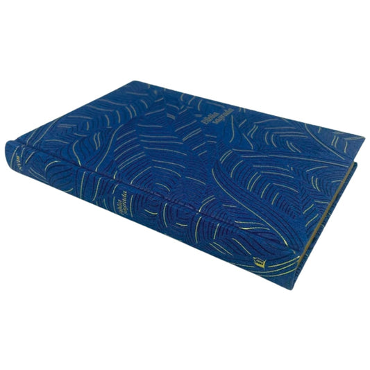 Bíblia Sagrada Abstrata | NVI | Letra Grande | Leitura Perfeita | Couro Soft Azul Capa Dura