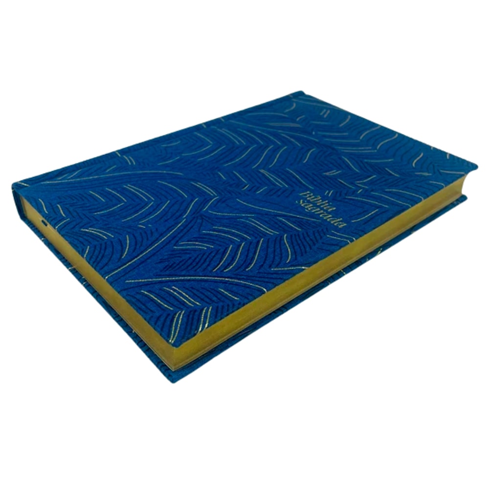 Bíblia Sagrada Abstrata | NVI | Letra Grande | Leitura Perfeita | Couro Soft Azul Capa Dura