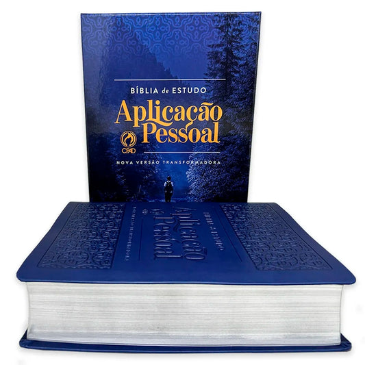 Bíblia de Estudo Aplicação Pessoal | NVT | Letra Grande | Luxo Azul