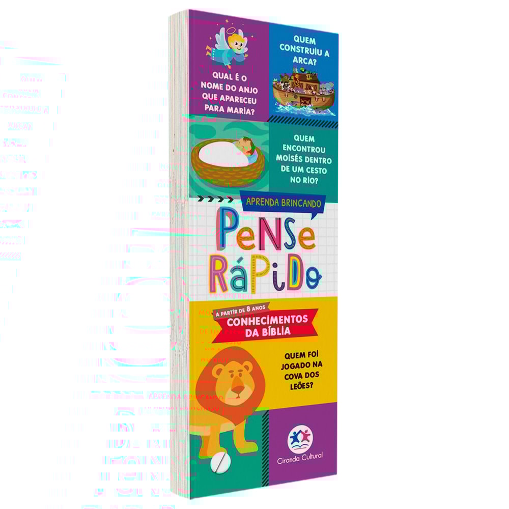 Flash Cards Pense Rápido | Conhecimentos da Bíblia | A Partir dos 8 Anos