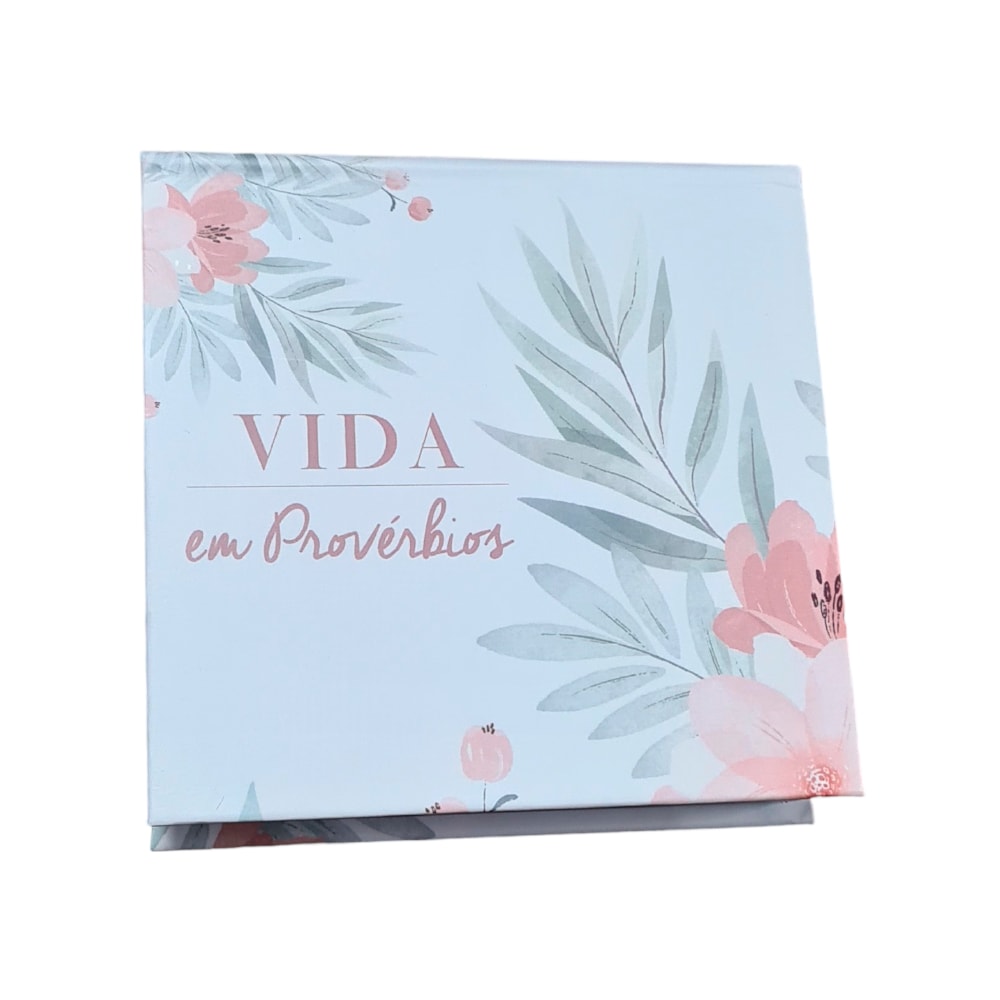 Vida em Provérbios | Floral Gravura | Inspiração e Promessas Caixinha de Versos Bíblicos