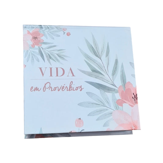 Vida em Provérbios | Floral Gravura | Inspiração e Promessas Caixinha de Versos Bíblicos