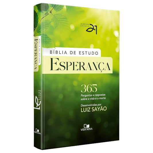 Bíblia de Estudo Esperança | Almeida Século 21 | Letra Normal | Verde luzes