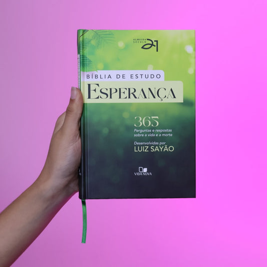 Bíblia de Estudo Esperança | Almeida Século 21 | Letra Normal | Verde luzes