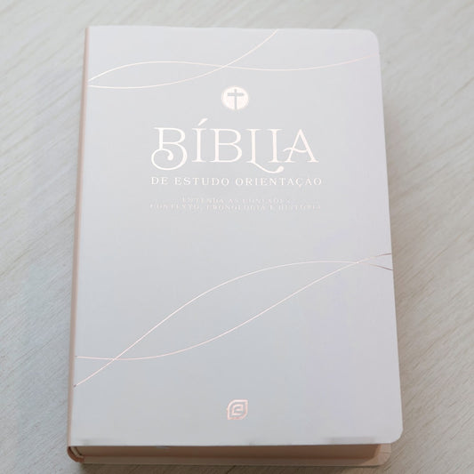 Bíblia Estudo Orientação | NVI | Letra Normal | Capa Rose Gold