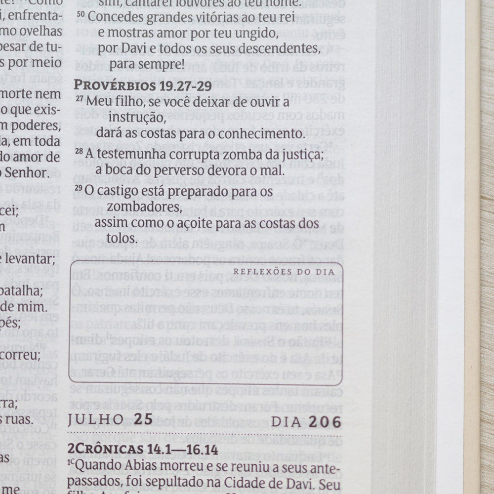Bíblia 365 Flores Creme | NVT | Letra Grande | Capa Dura