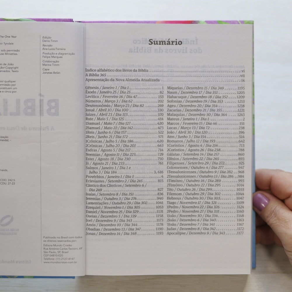 Bíblia 365 Jardim Florido | NAA | Letra Grande | Capa Dura