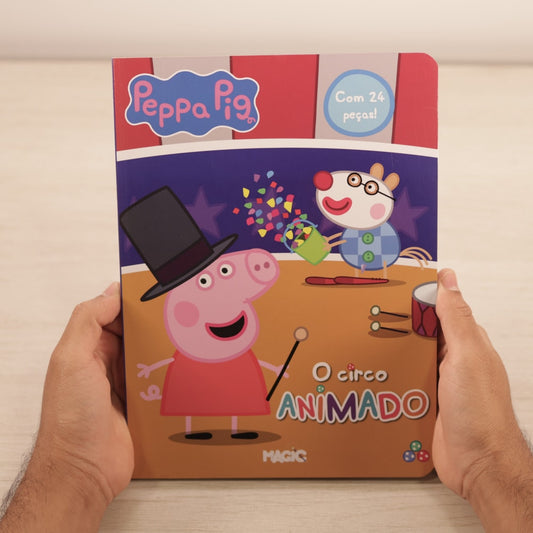 Peppa Pig | O Circo Animado | Livro com 4 Quebra-cabeças