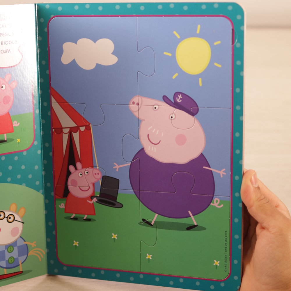 Peppa Pig | O Circo Animado | Livro com 4 Quebra-cabeças