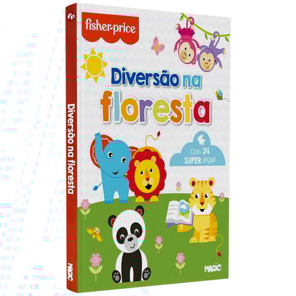 Fisher-Price | Diversão na Floresta | Livro com 4 Quebra-cabeças