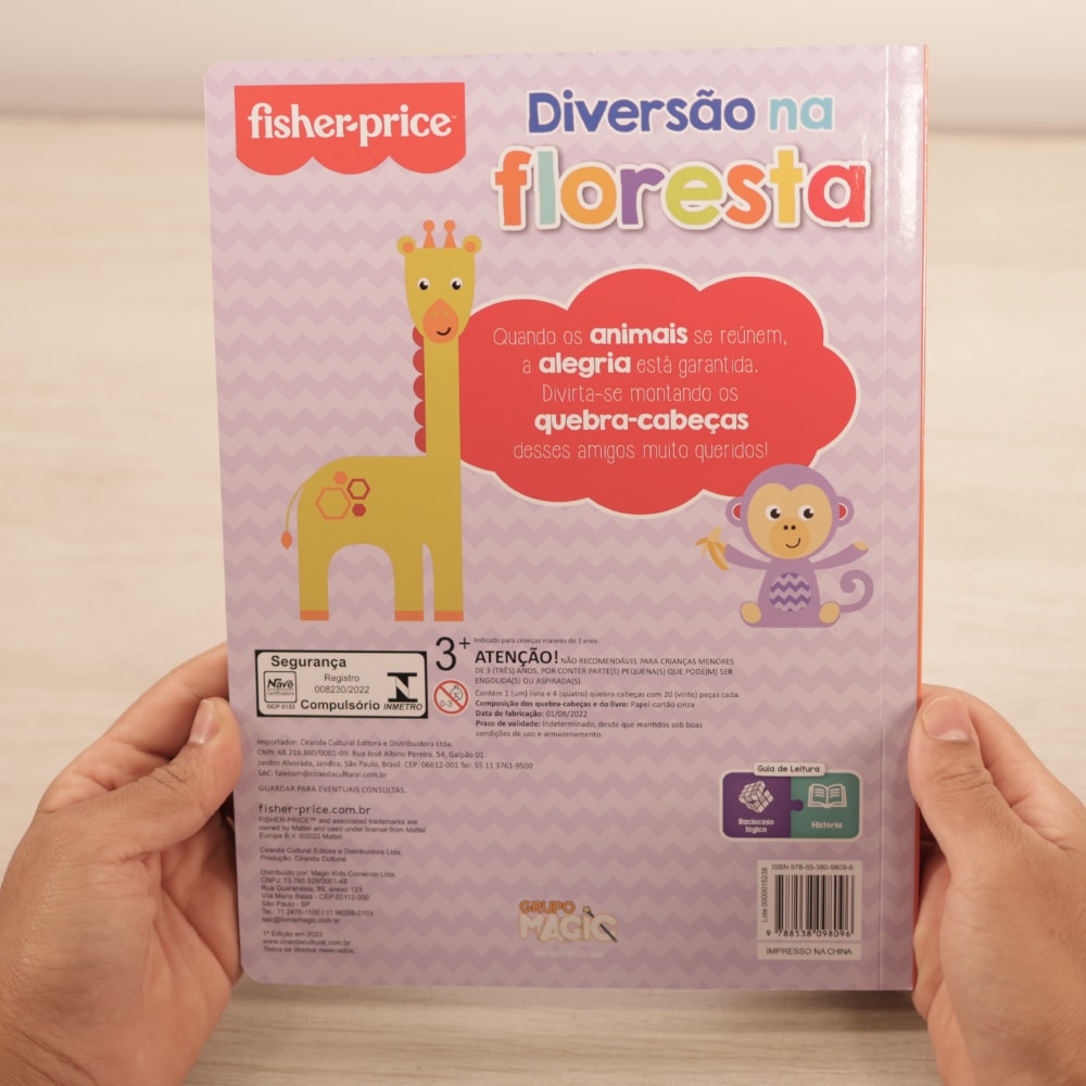 Fisher-Price | Diversão na Floresta | Livro com 4 Quebra-cabeças