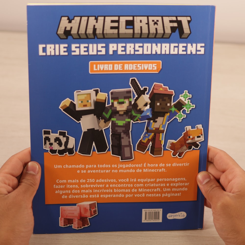 Minecraft | Crie Seu Personagem | Livros De Adesivos