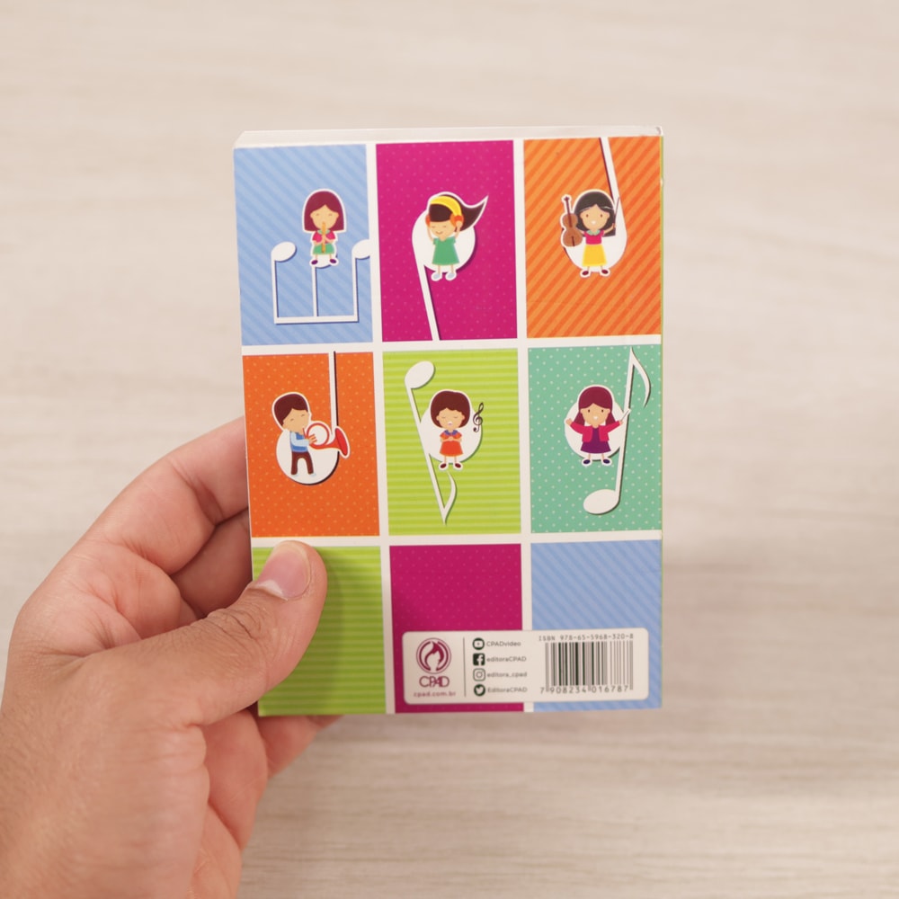 Harpa Cristã Para Crianças | Letra Média | Capa Notas Musicais