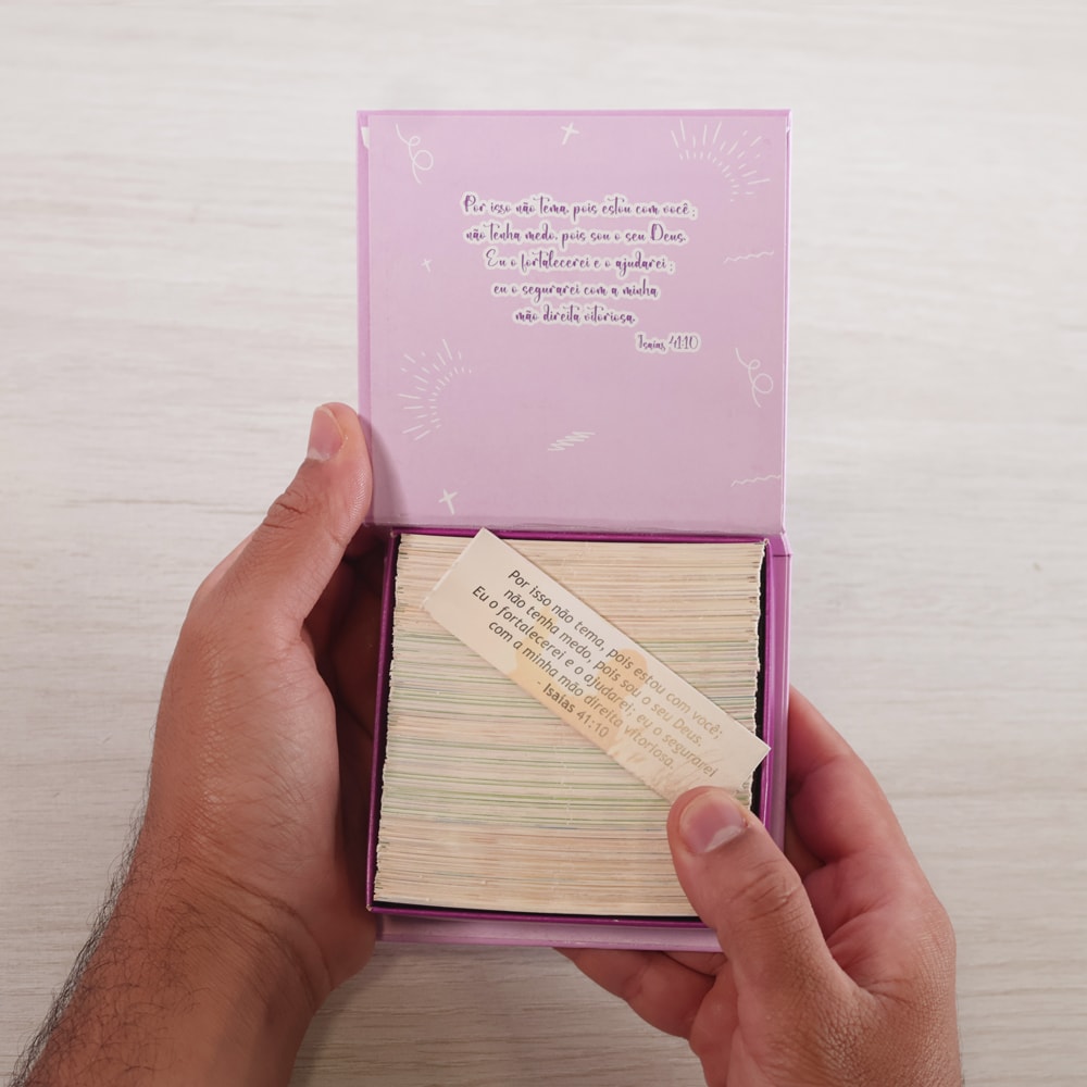 Preciosas Promessas de Deus | Caixinha de Promessas | Rosa