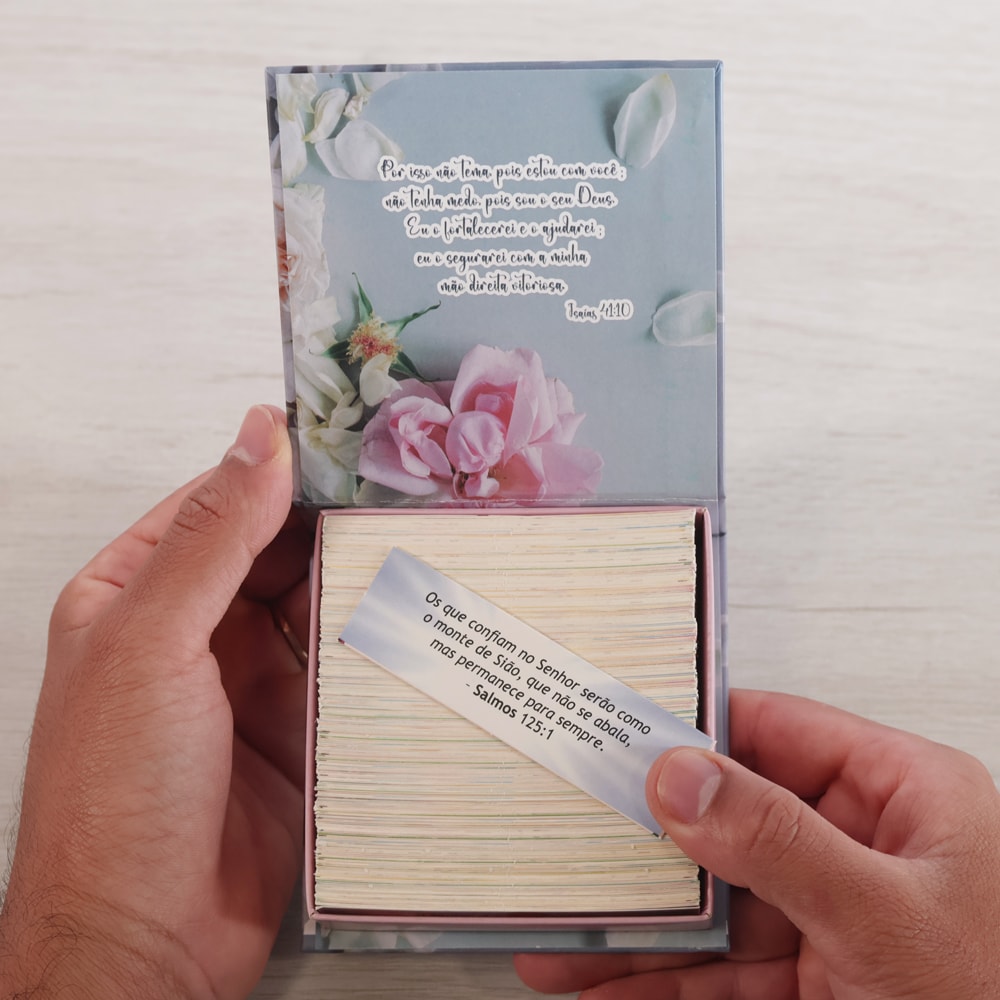 Preciosas Promessas de Deus | Caixinha de Promessas | Azul e Rosa