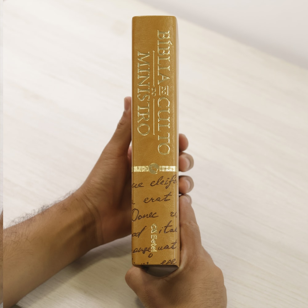 Bíblia do Culto do Ministro com Harpa Cristã e Corinhos | ARC | Letras ExtraGigante | Capa Luxo Marrom