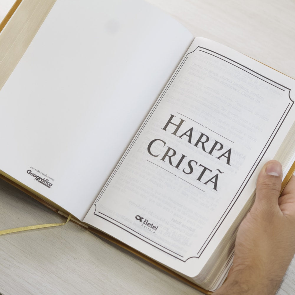Bíblia do Culto do Ministro com Harpa Cristã e Corinhos | ARC | Letras ExtraGigante | Capa Luxo Marrom