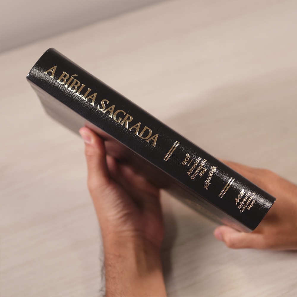 Bíblia Sagrada RCM | ACF | Letra Gigante | Capa Recouro Alligator Preta