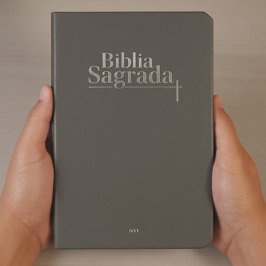 Bíblia Sagrada | NVI | Letra Normal | Capa Luxo Cinza