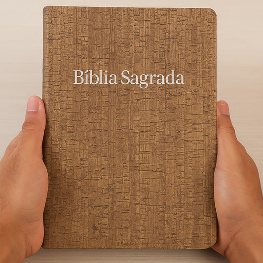 Bíblia Sagrada | NVT | Letra Normal | Capa Luxo Madeira Escura