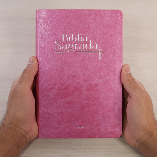 Bíblia Sagrada | NVI | Letra Normal | Capa Luxo Rosa