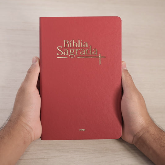 Bíblia Sagrada | NVI | Letra Normal | Capa Luxo Vermelha Fosca