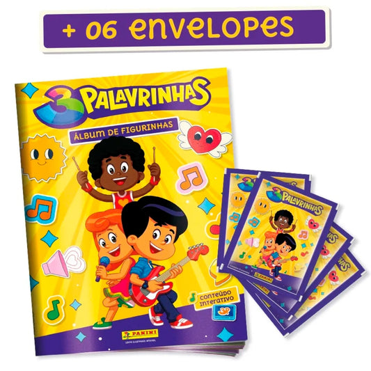 3 Palavrinhas | Álbum Livro Ilustrado Oficial | + 6 Envelopes