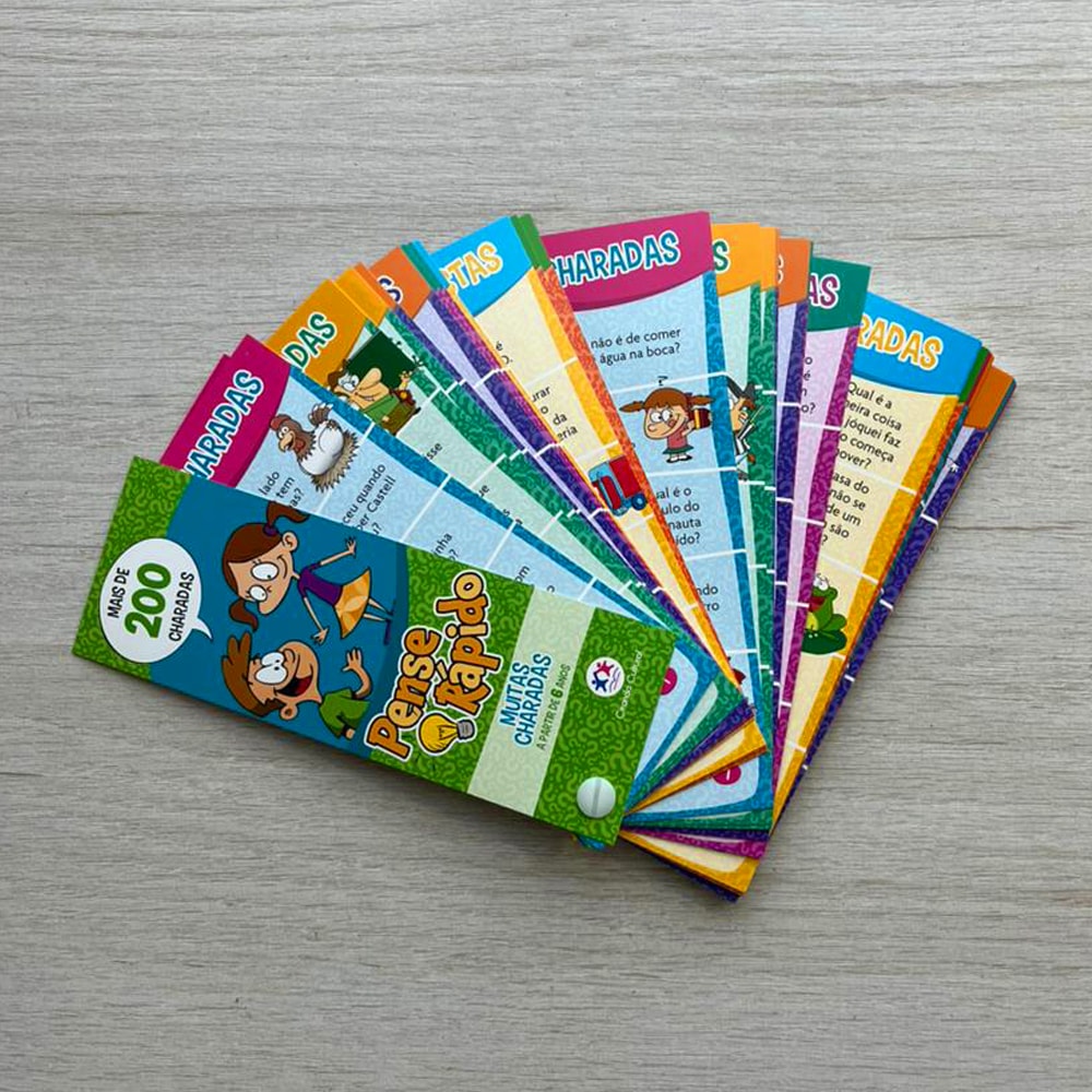 Livro Flash Cards Pense Rápido | Muitas Charadas | A Partir dos 6 Anos