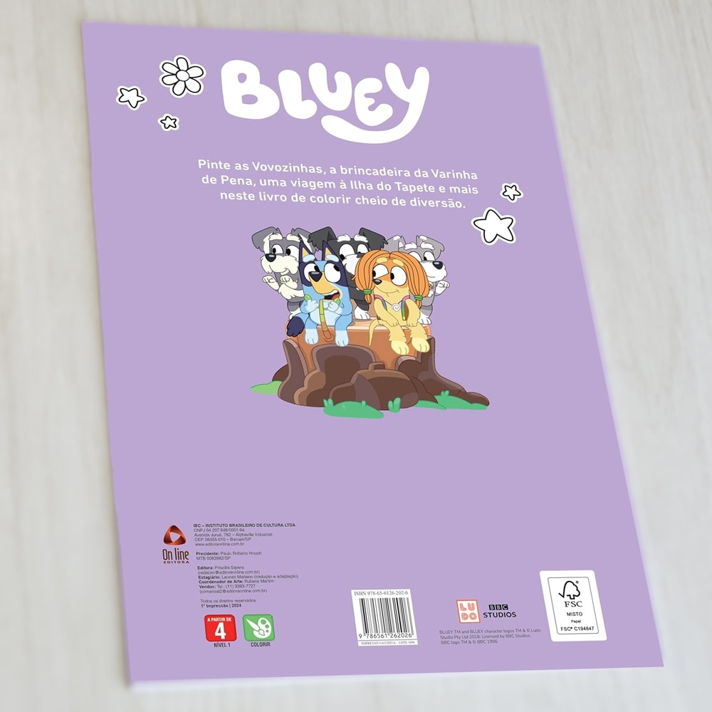 Bluey Livro para Colorir | Brincadeiras e Diversão