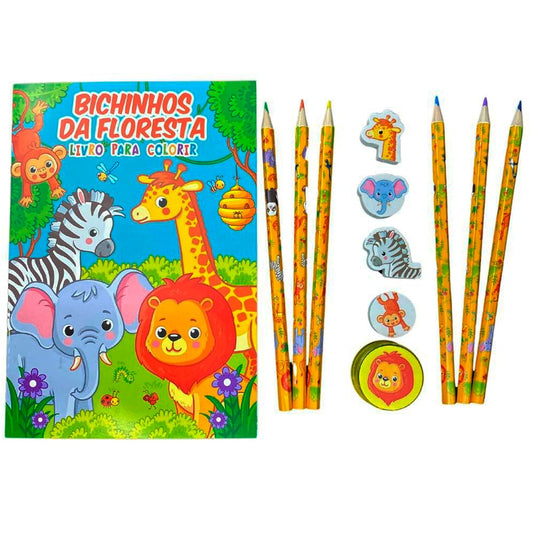 Bichinhos da Floresta Arte de Colorir | Livro Para Colorir