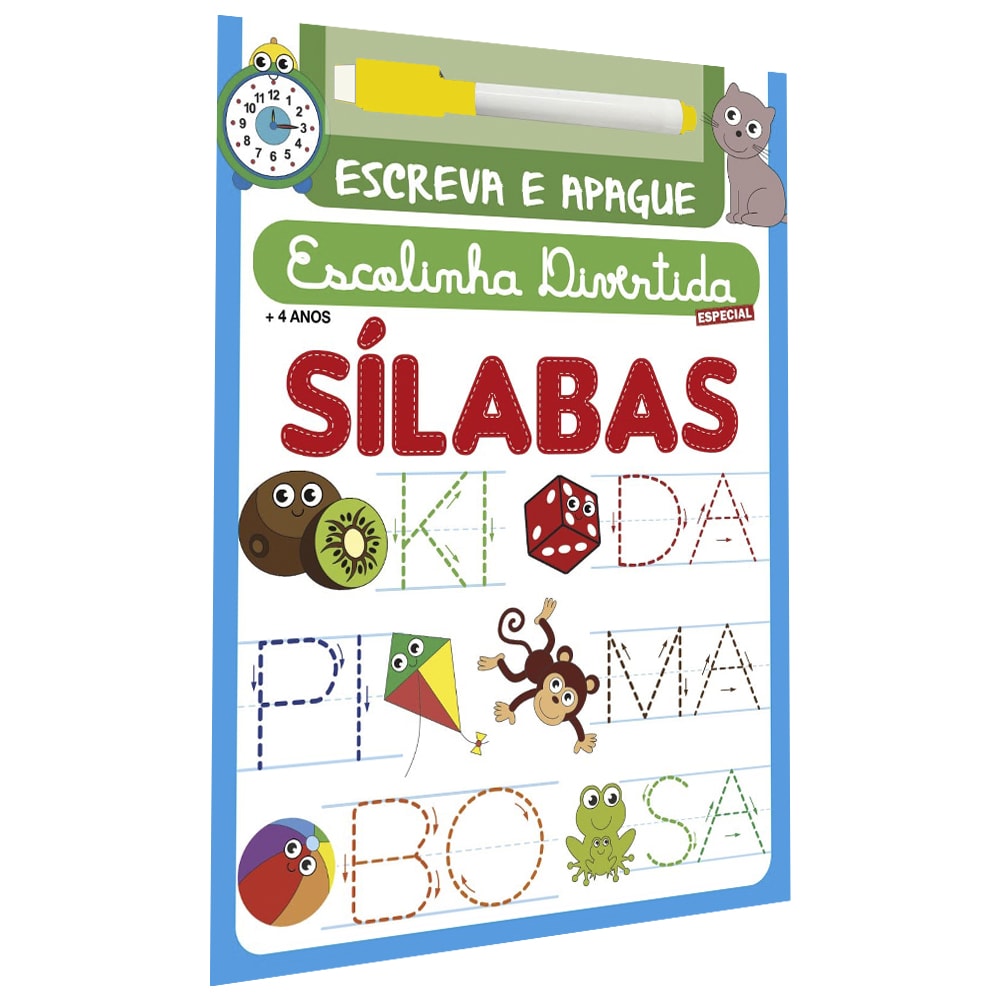 Escolinha Divertida Especial | Sílabas | Escreva e Apague