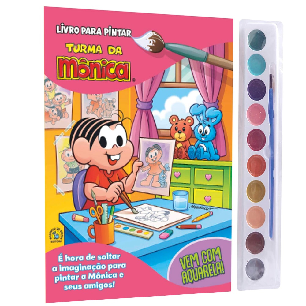 Turma da Mônica | Livro para Pintar | Aquarela