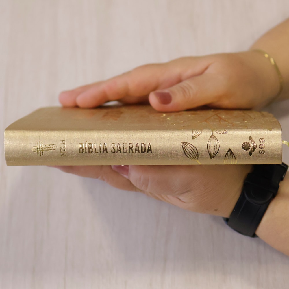 Bíblia Sagrada | NTLH | Letra Grande | Capa Cristal Dourado