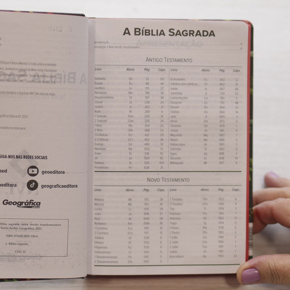 Bíblia Sagrada Flores do Campo | NVT | Letra Grande | Capa Dura