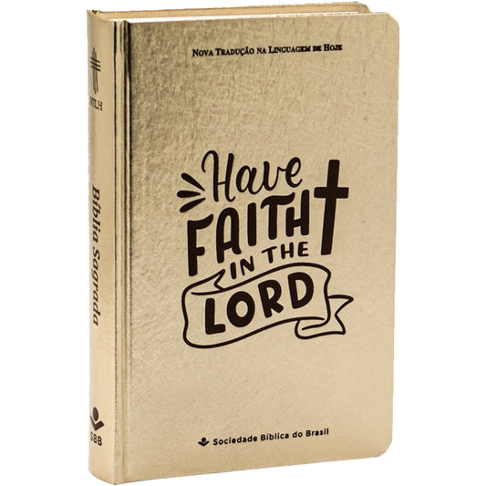 Bíblia Sagrada | NTLH | Letra Grande | Capa Cristal Dourado Fosco