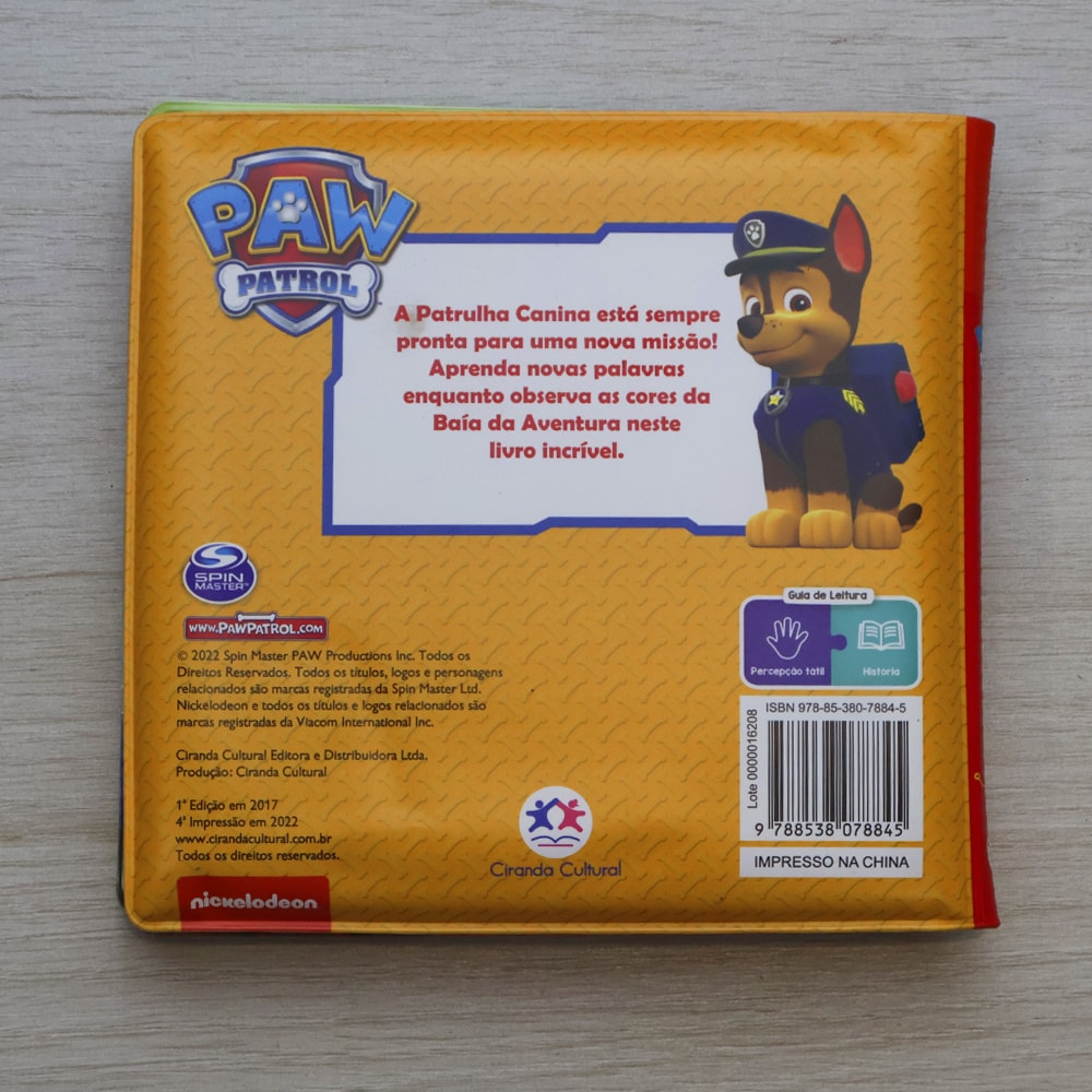 Livro de Banho | Patrulha Canina | Cores da Aventura