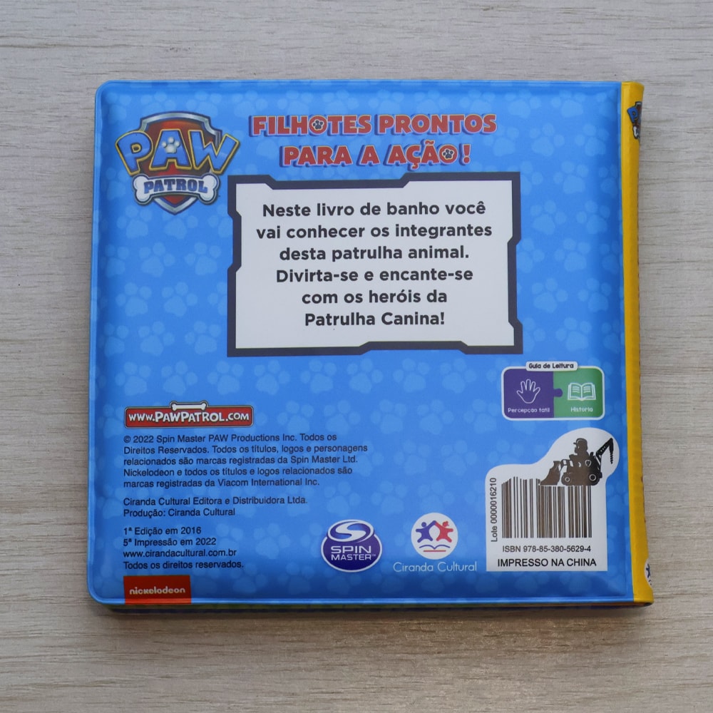 Livro de Banho | Patrulha Canina | Filhotes Prontos para a Ação