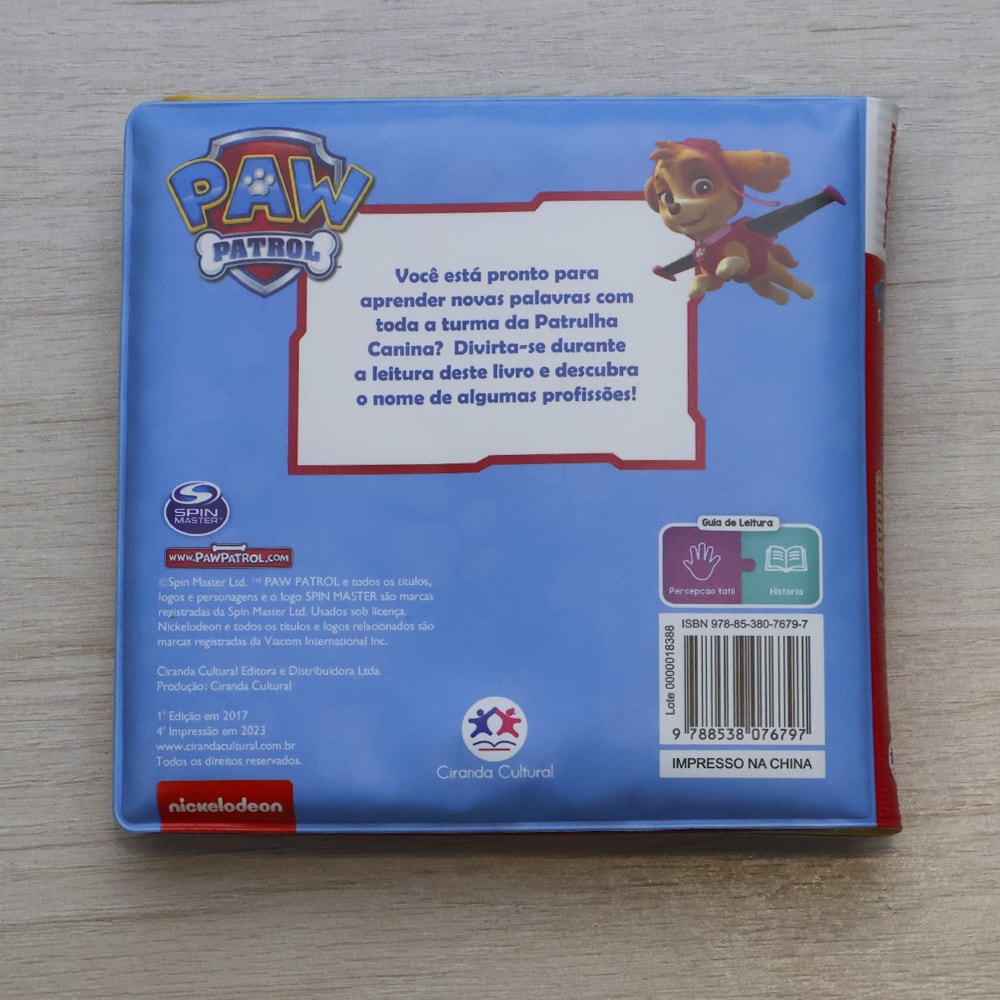 Livro de Banho | Patrulha Canina | Profissões Animais