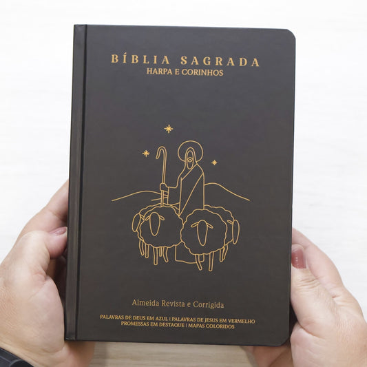 Bíblia Sagrada Bom Pastor | ARC | Letra Maior | Harpa e Corinhos | Capa Dura