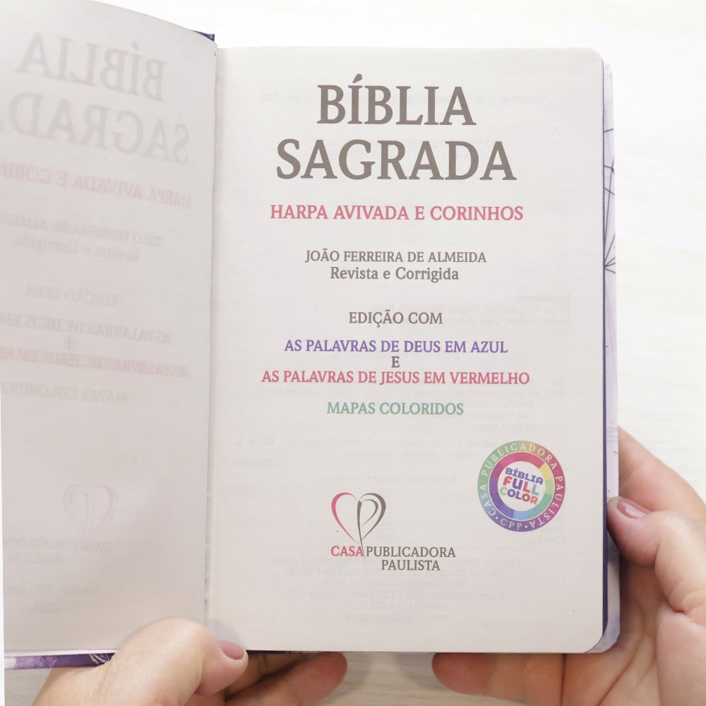 Bíblia Sagrada Leão Ruja | ARC | Letra Maior | Harpa e Corinhos | Capa Dura