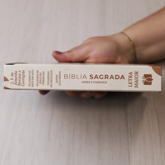 Bíblia Sagrada Nada Será Capaz | ARC | Letra Maior | Harpa e Corinhos | Capa Dura