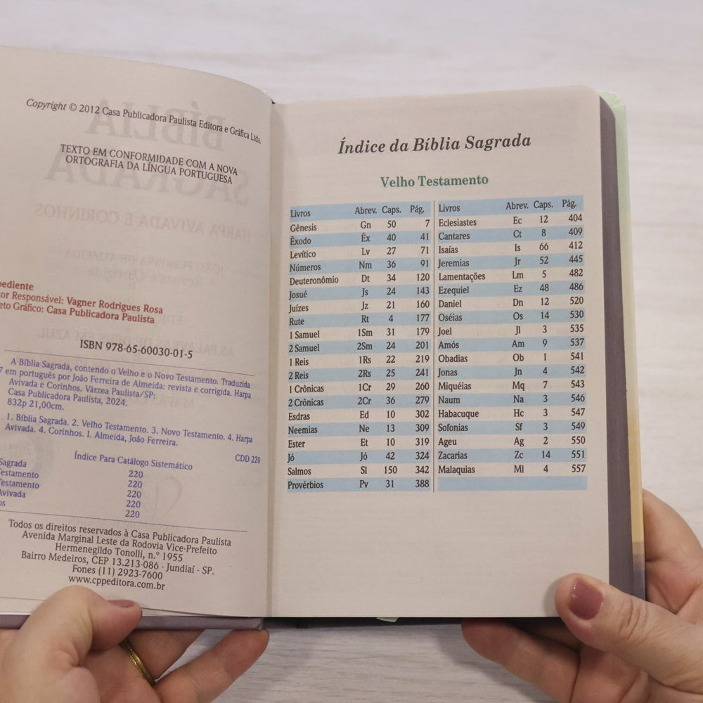 Bíblia Sagrada Tua Graça | ARC | Letra Maior | Harpa e Corinhos | Capa Dura