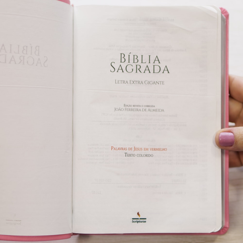 Bíblia Sagrada Harpa Celestial 774 | ERC | Letra Extra Gigante | Capa Rosa Arabesco